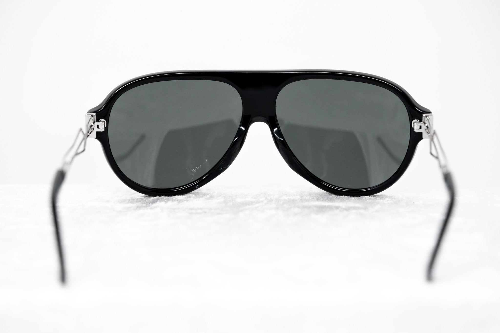 Prabal Gurung Sunglasses Unisex Aviator Black Acetate CAT3 Grey Lenses PG16C1SUN - Watches & Crystals