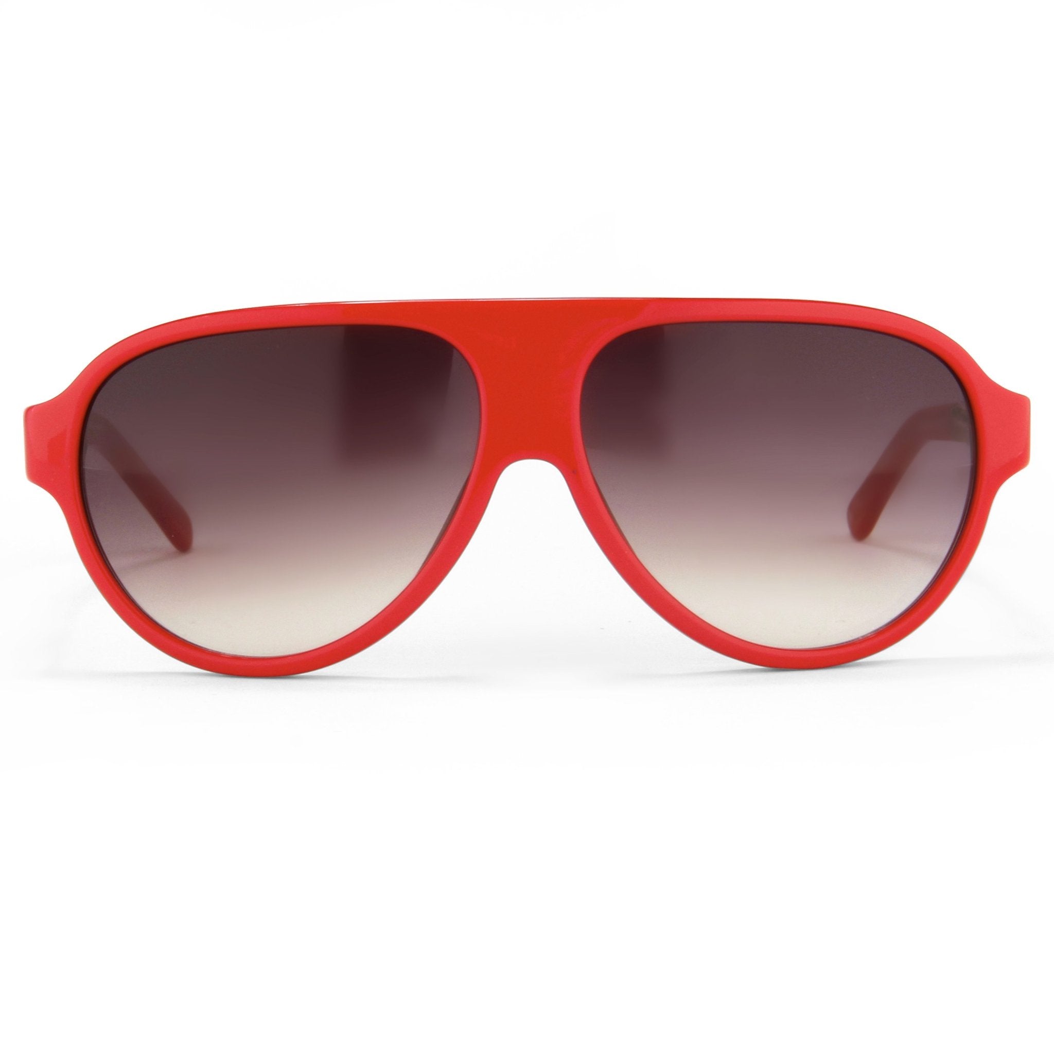 Prabal Gurung Sunglasses Unisex Aviator Red Acetate CAT 2 Grey Gradient Lenses PG16C4SUN - Watches & Crystals