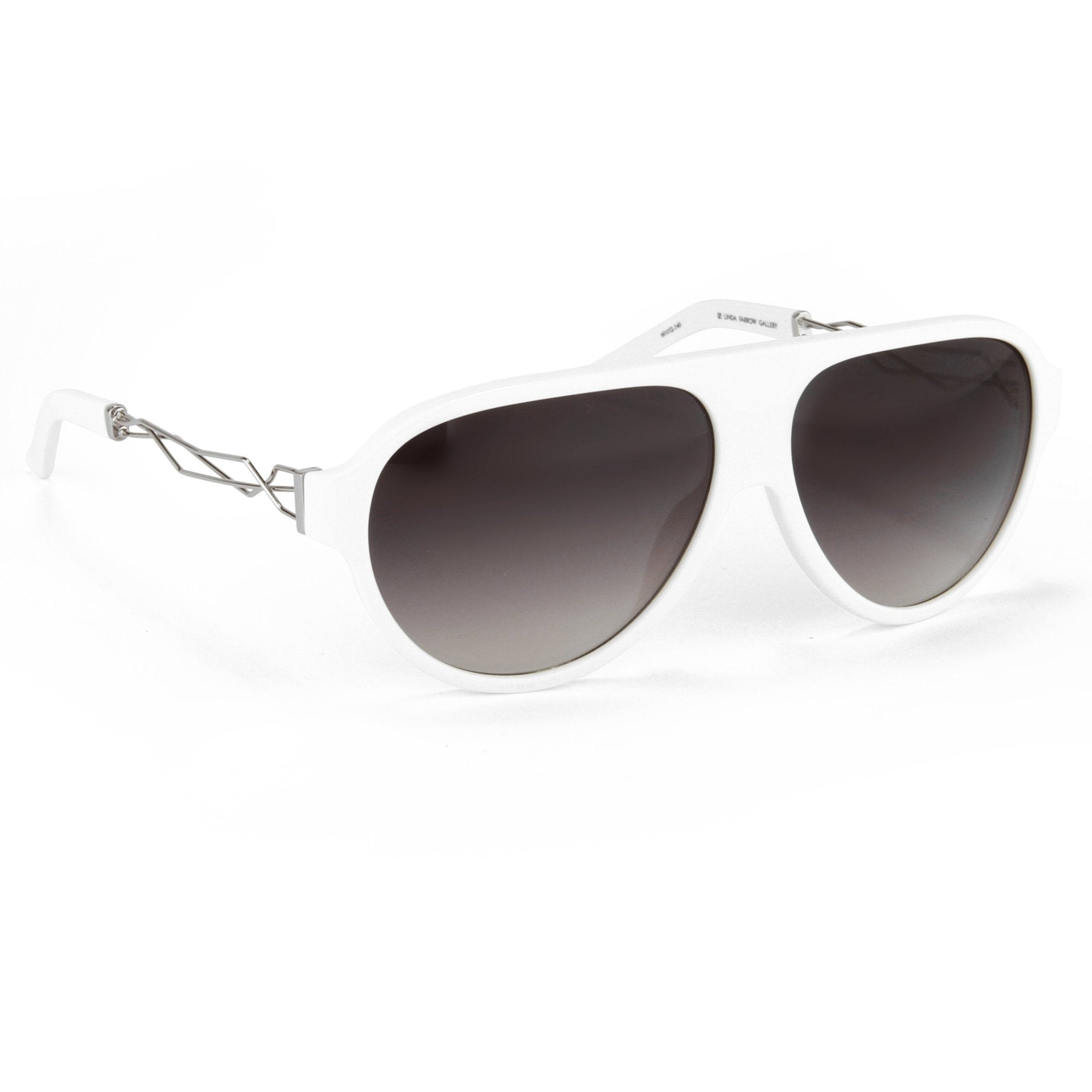 Prabal Gurung Sunglasses Unisex Aviator White Acetate CAT2 Grey Gradient Lenses PG16C3SUN - Watches & Crystals