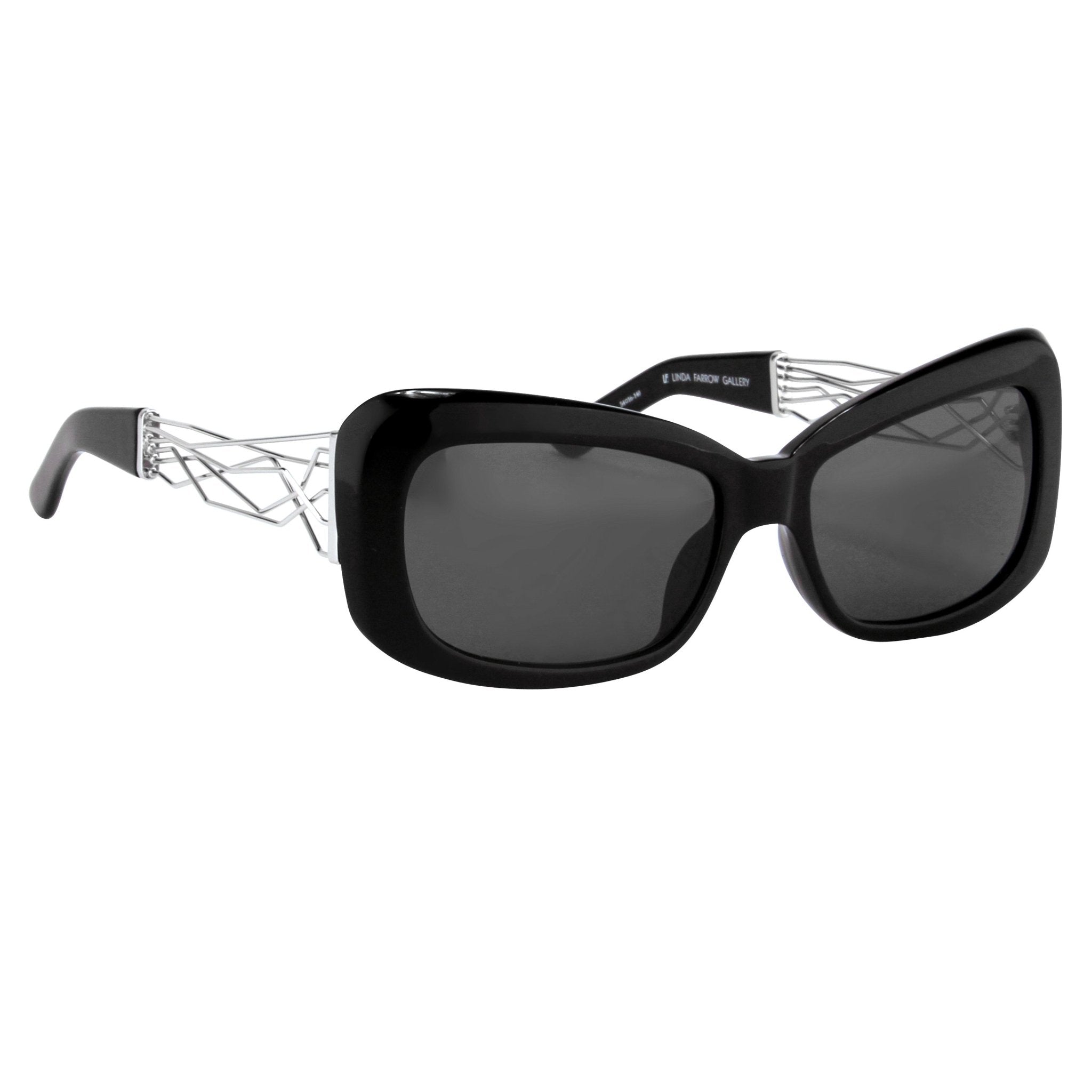 Prabal Gurung Sunglasses Women's Rectangle Black Acetate CAT3 Grey Lenses PG14C1SUN - Watches & Crystals