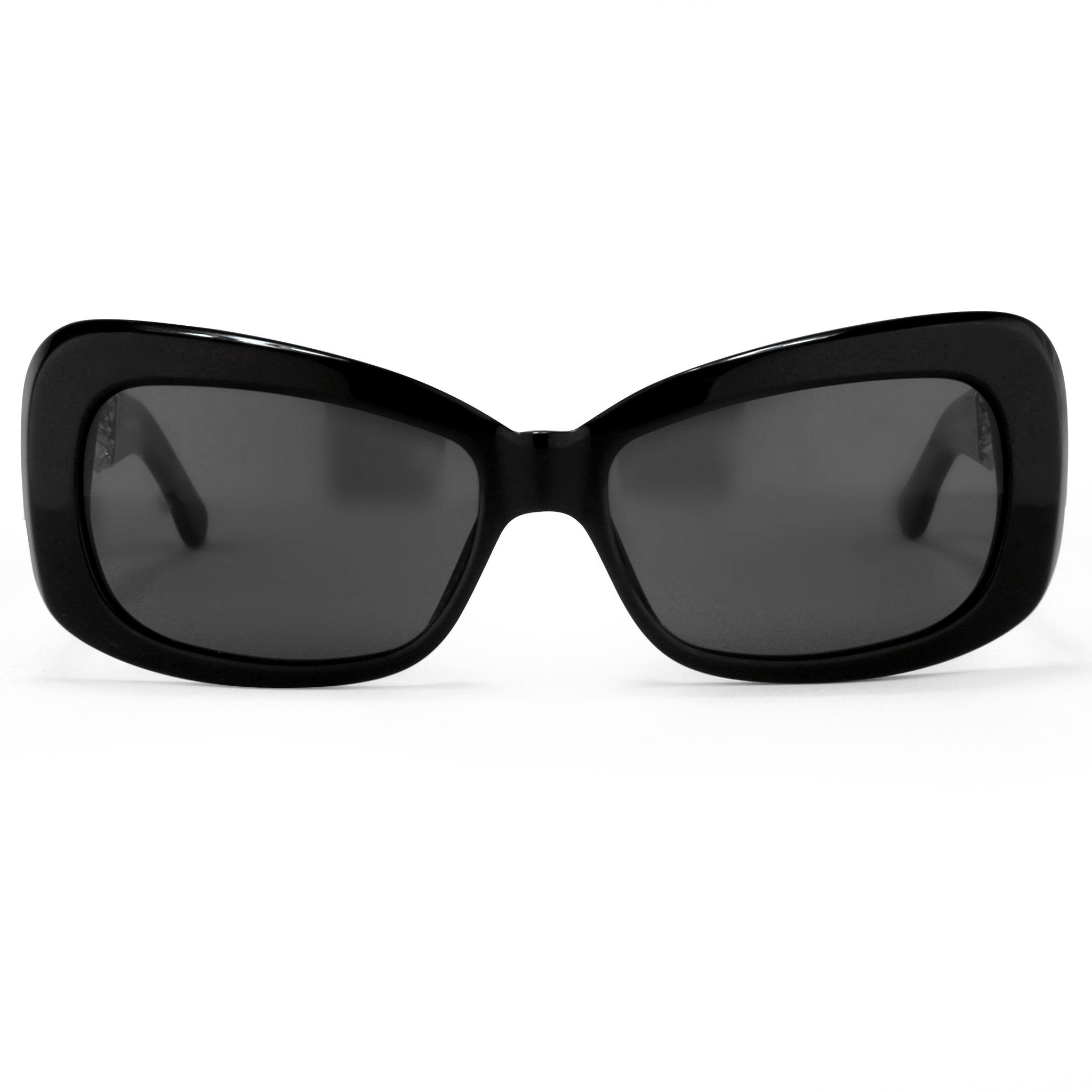 Prabal Gurung Sunglasses Women's Rectangle Black Acetate CAT3 Grey Lenses PG14C1SUN - Watches & Crystals