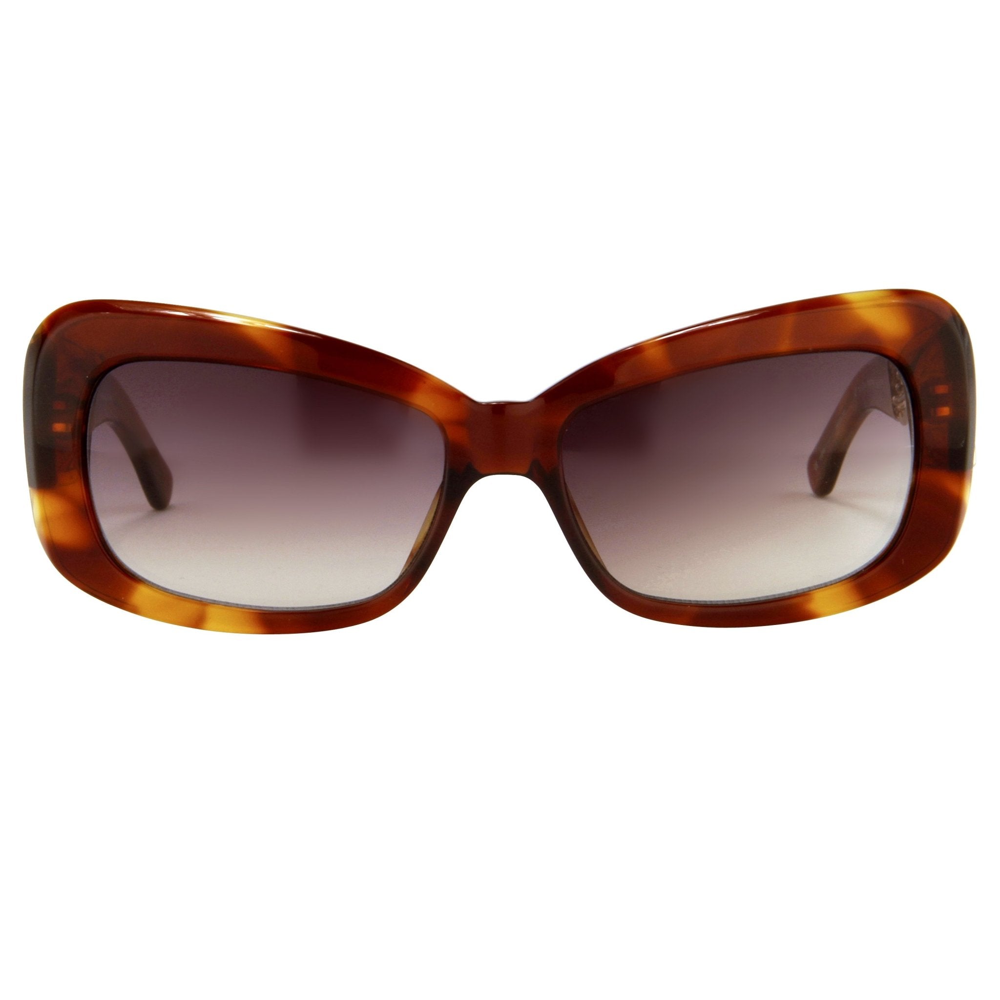 Prabal Gurung Sunglasses Women's Rectangle Tortoise Shell Acetate and Light Gold with CAT2 Grey Lenses PG14C2SUN - Watches & Crystals