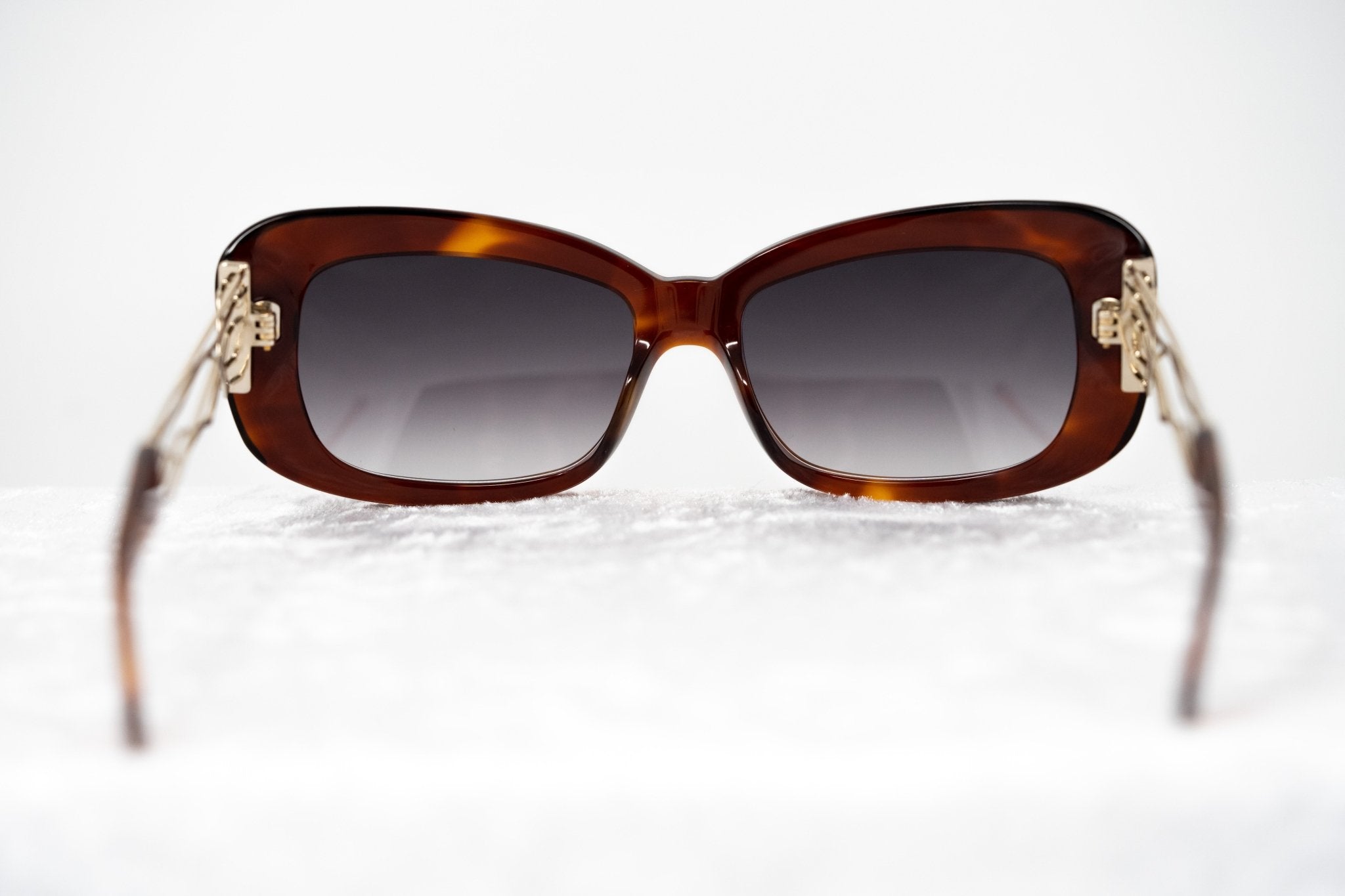 Prabal Gurung Sunglasses Women's Rectangle Tortoise Shell Acetate and Light Gold with CAT2 Grey Lenses PG14C2SUN - Watches & Crystals