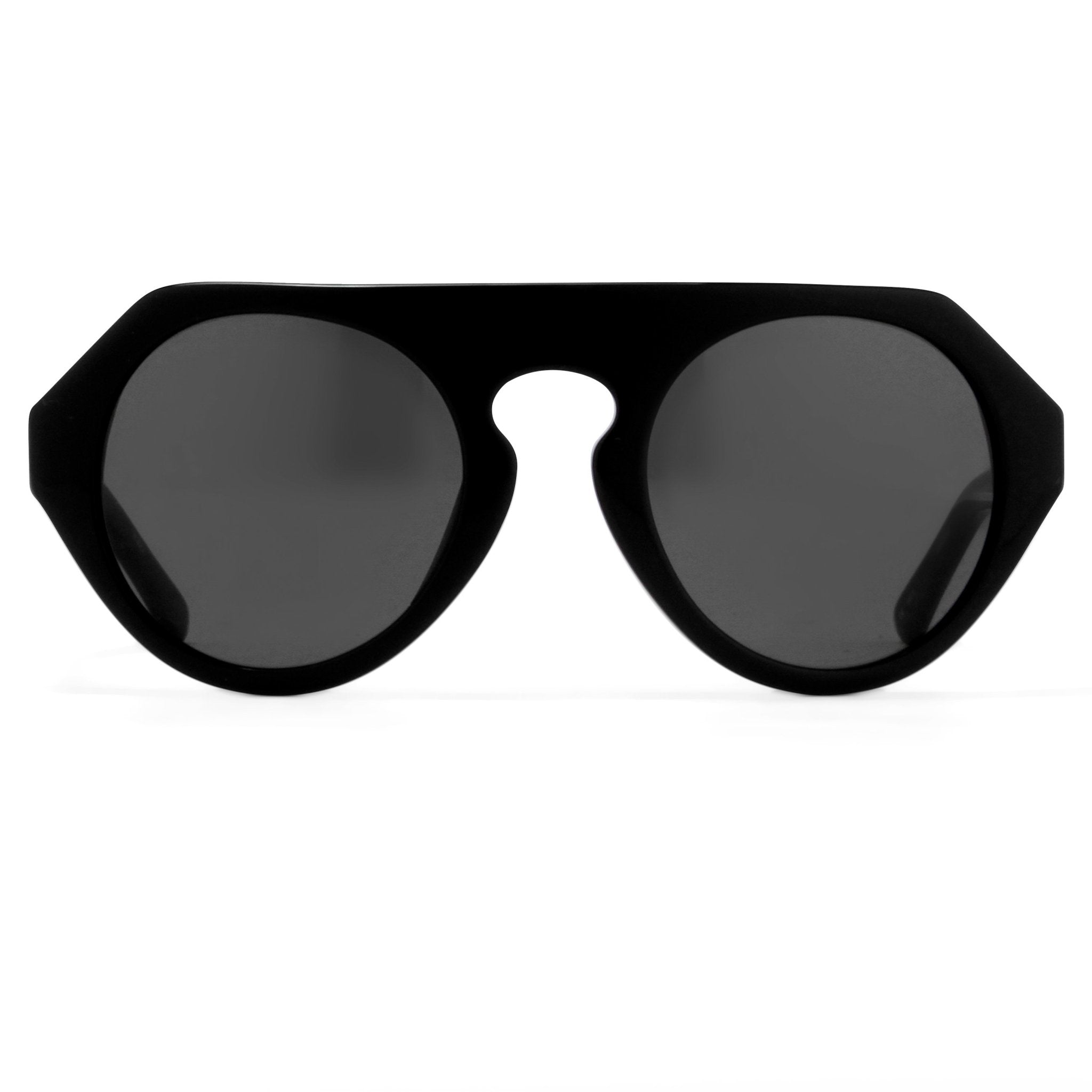 Prabal Gurung Sunglasses Women's Round Flat Top Black Acetate CAT3 Grey Lenses PG15C1SUN - Watches & Crystals