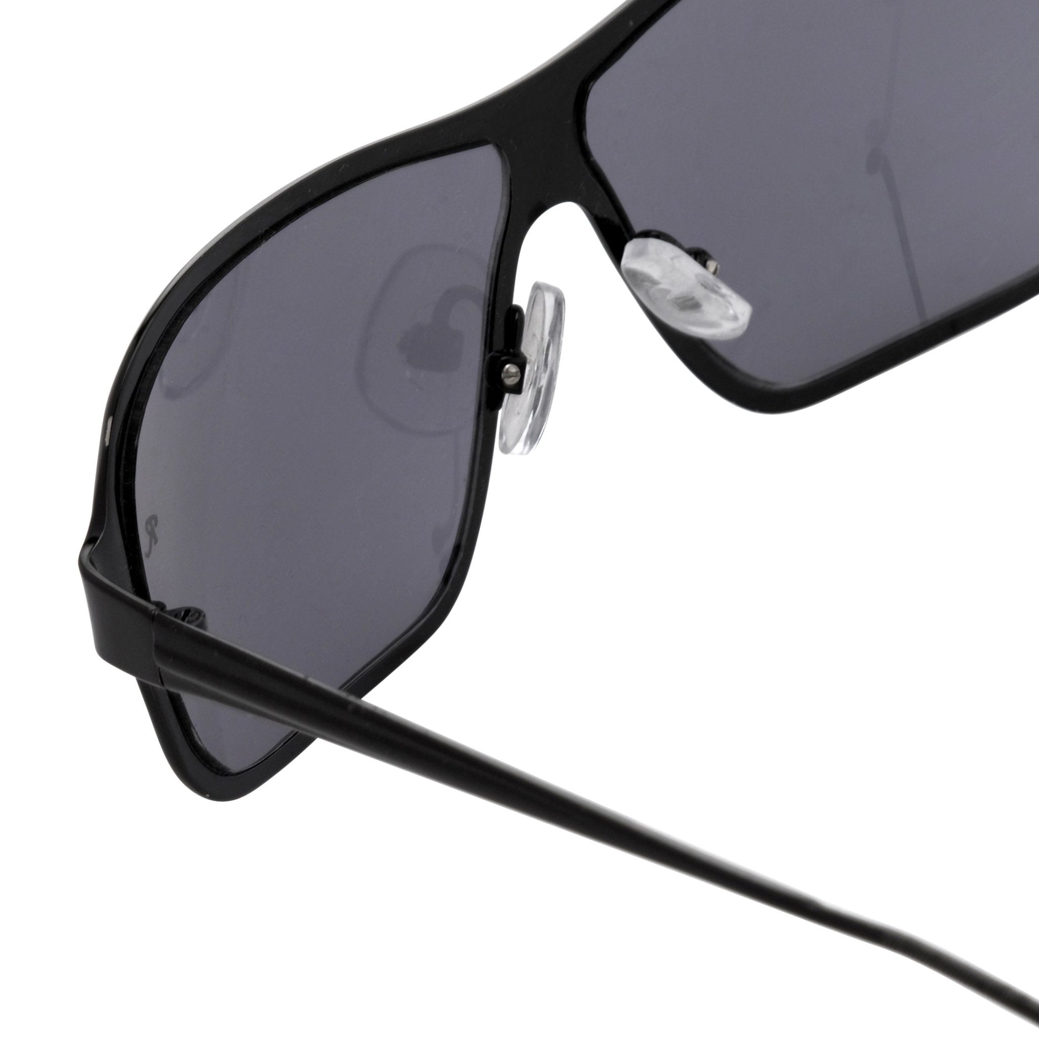 Raf Simons Sunglasses Rectangular Black and Grey Lenses Category 4 - RAF19C3SUN - Watches & Crystals