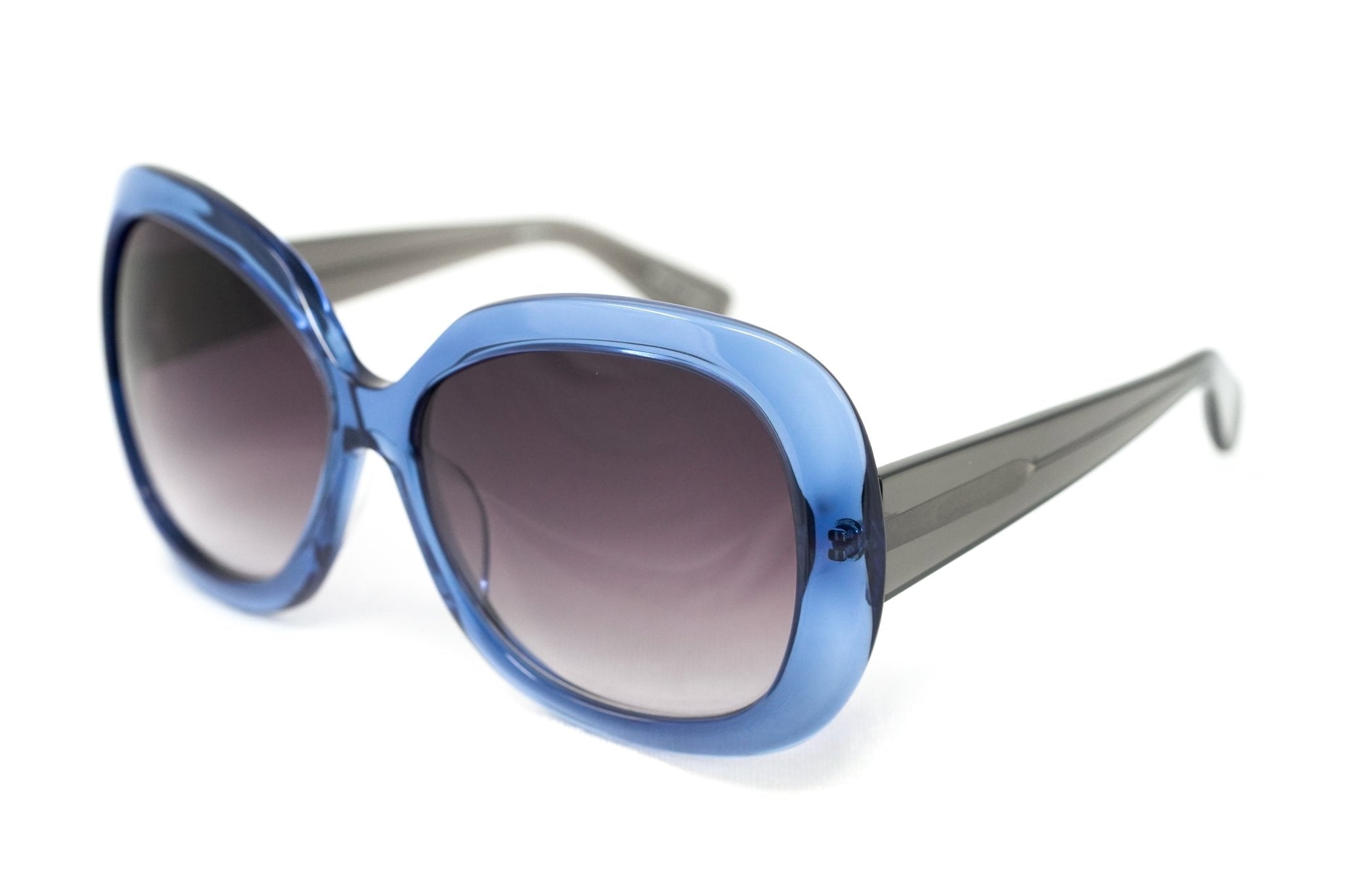 Rue De Mail Sunglasses Oversized Blue and Grey - Watches & Crystals