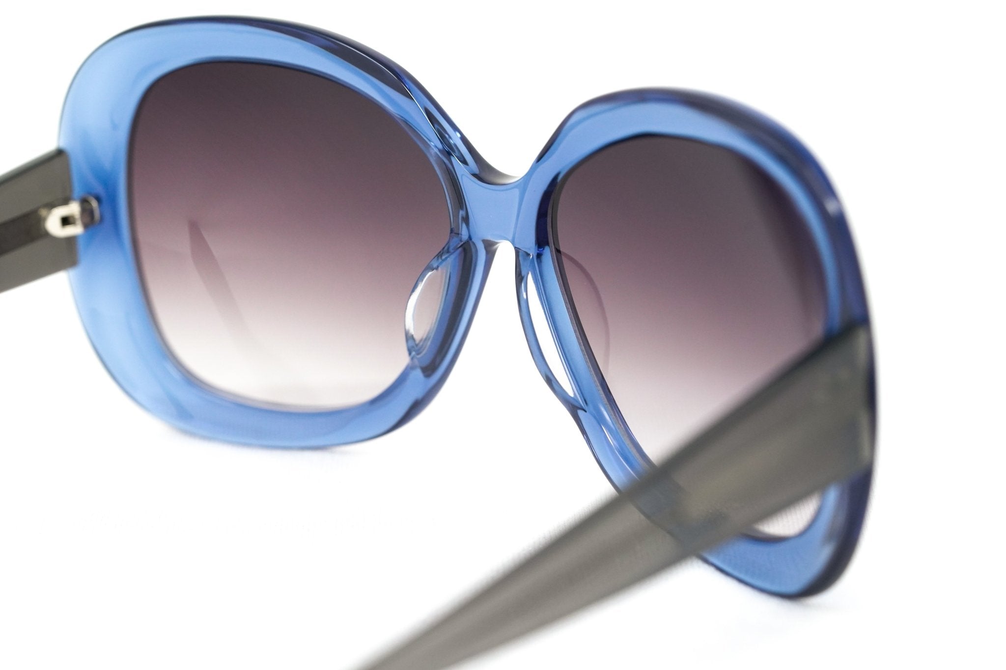 Rue De Mail Sunglasses Oversized Blue and Grey - Watches & Crystals