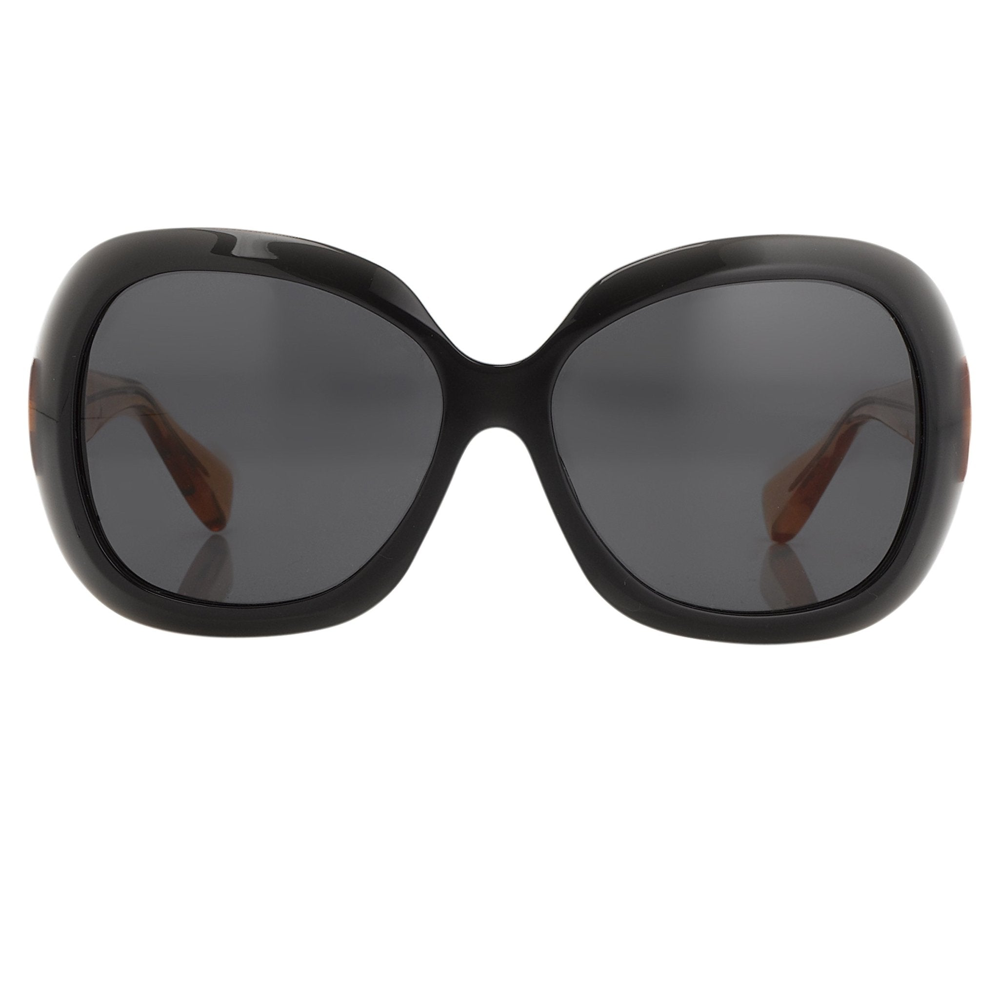 Rue De Mail Sunglasses Oversized Translucent Black with Black Lenses RDM2C2SUN - Watches & Crystals