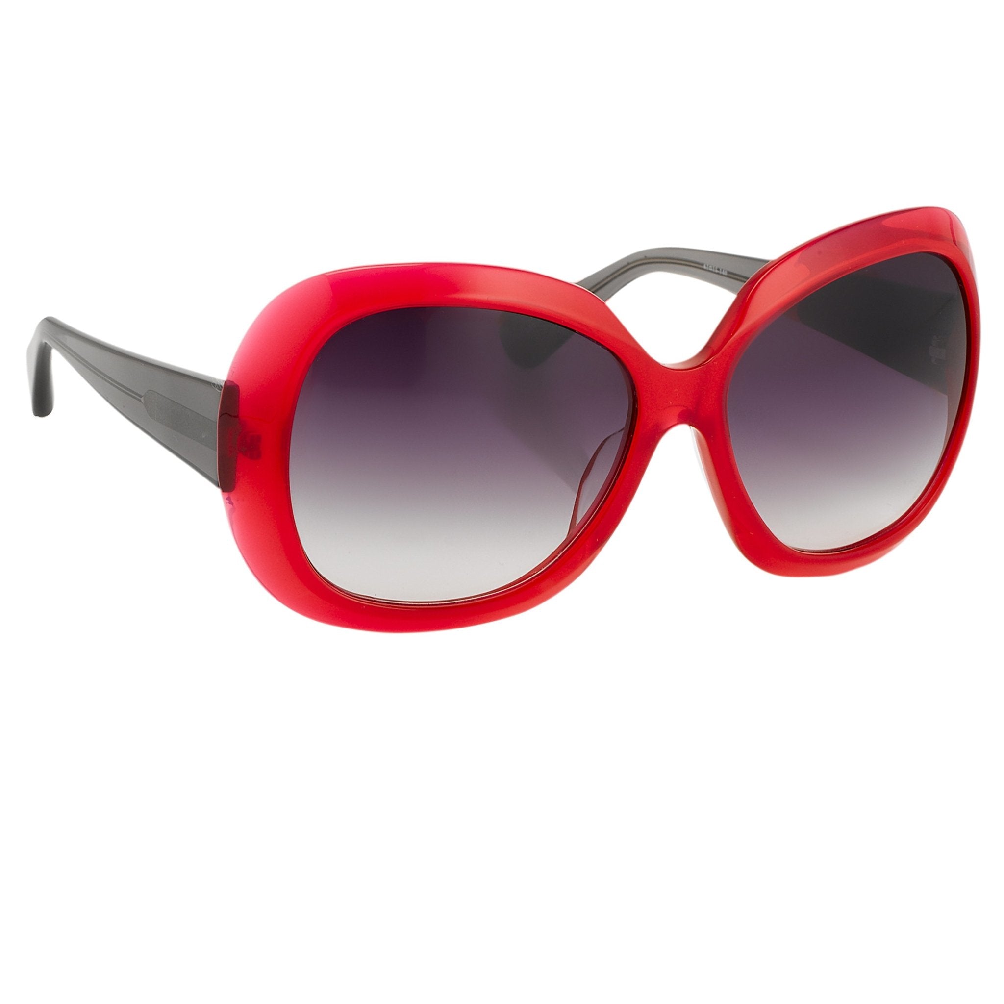 Rue De Mail Sunglasses Oversized Translucent Red with Grey Graduated Lenses RDM2C4SUN - Watches & Crystals