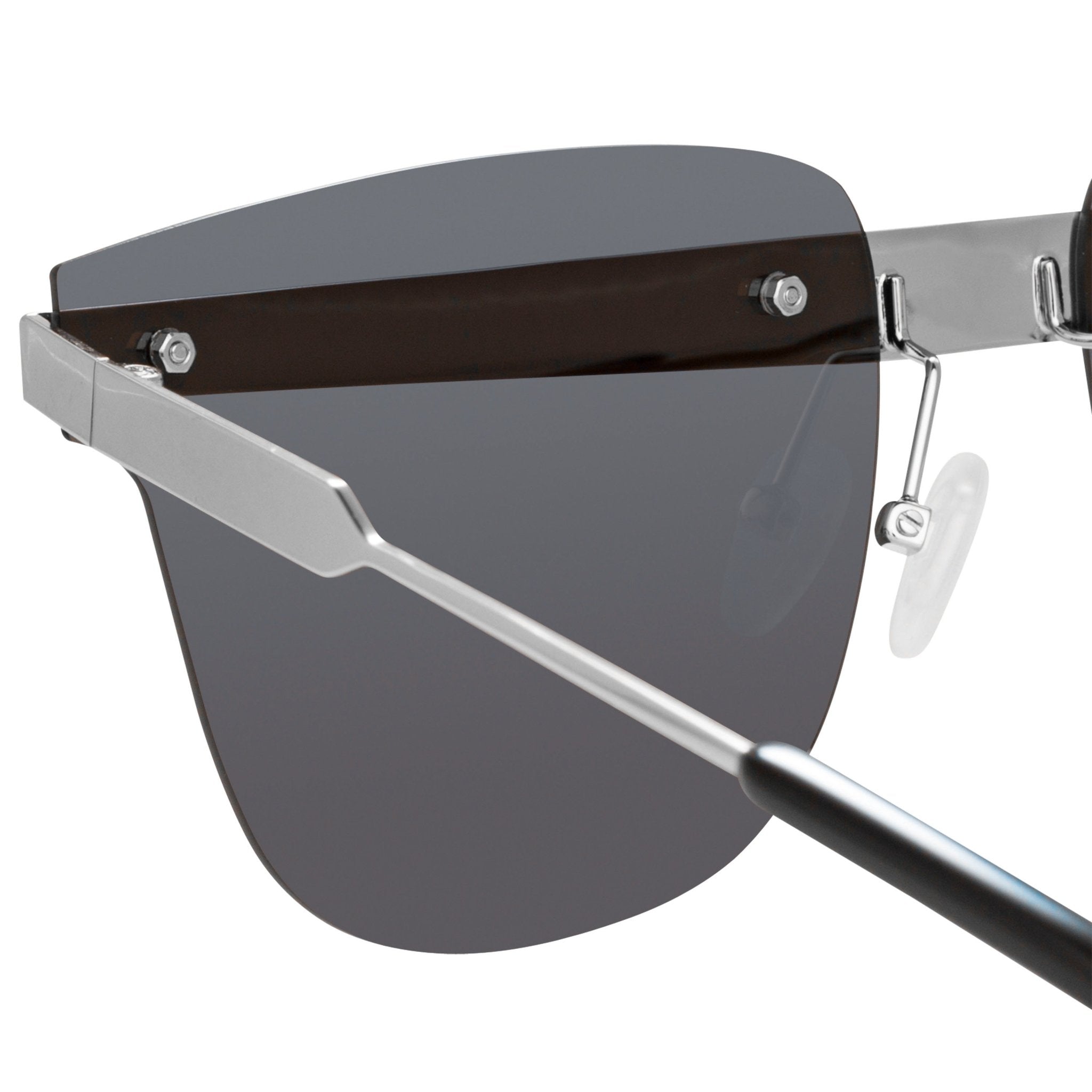 United Nude Sunglasses D-Frame Silver Black With Grey Lenses Category 3 UN2C2SUN - Watches & Crystals