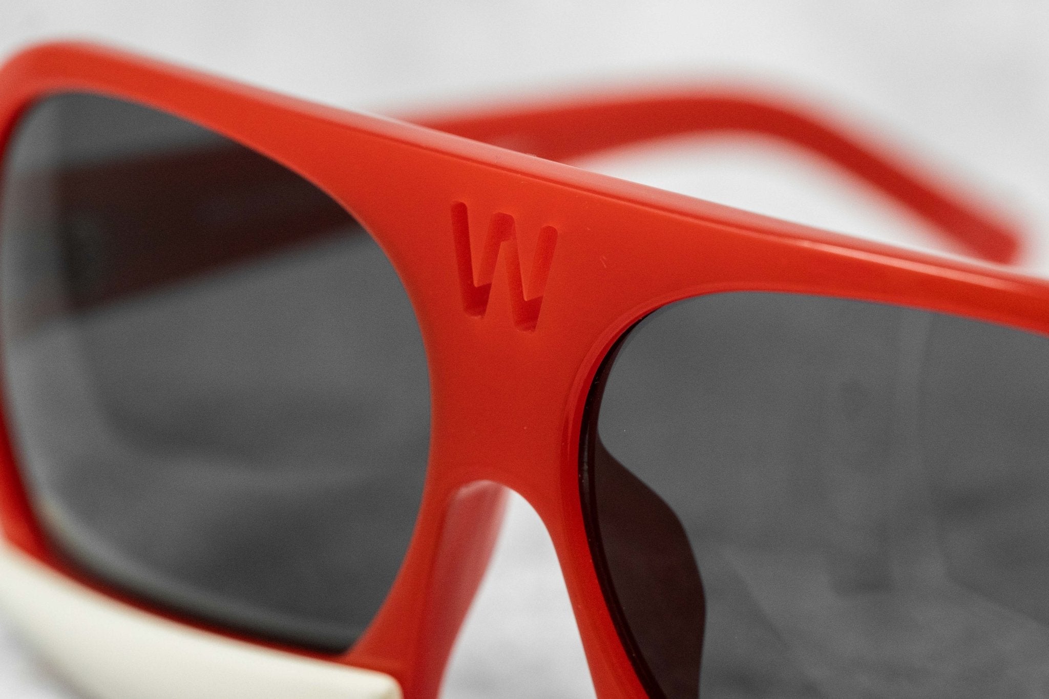 Walter Van Beirendonck Sunglasses Special Frame Red/Beige Bone and Grey Lenses - WVB7C1SUN - Watches & Crystals