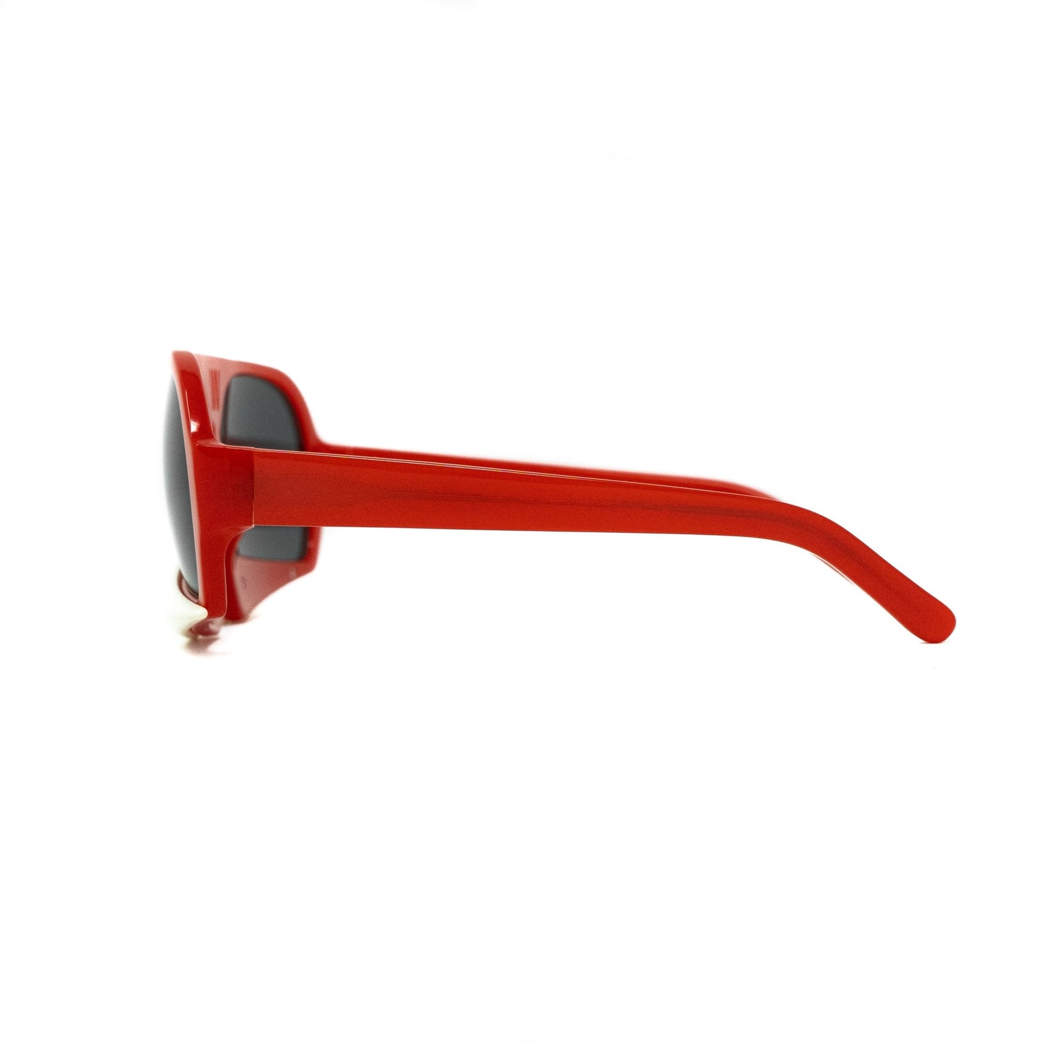 Walter Van Beirendonck Sunglasses Special Frame Red/Beige Bone and Grey Lenses - WVB7C1SUN - Watches & Crystals