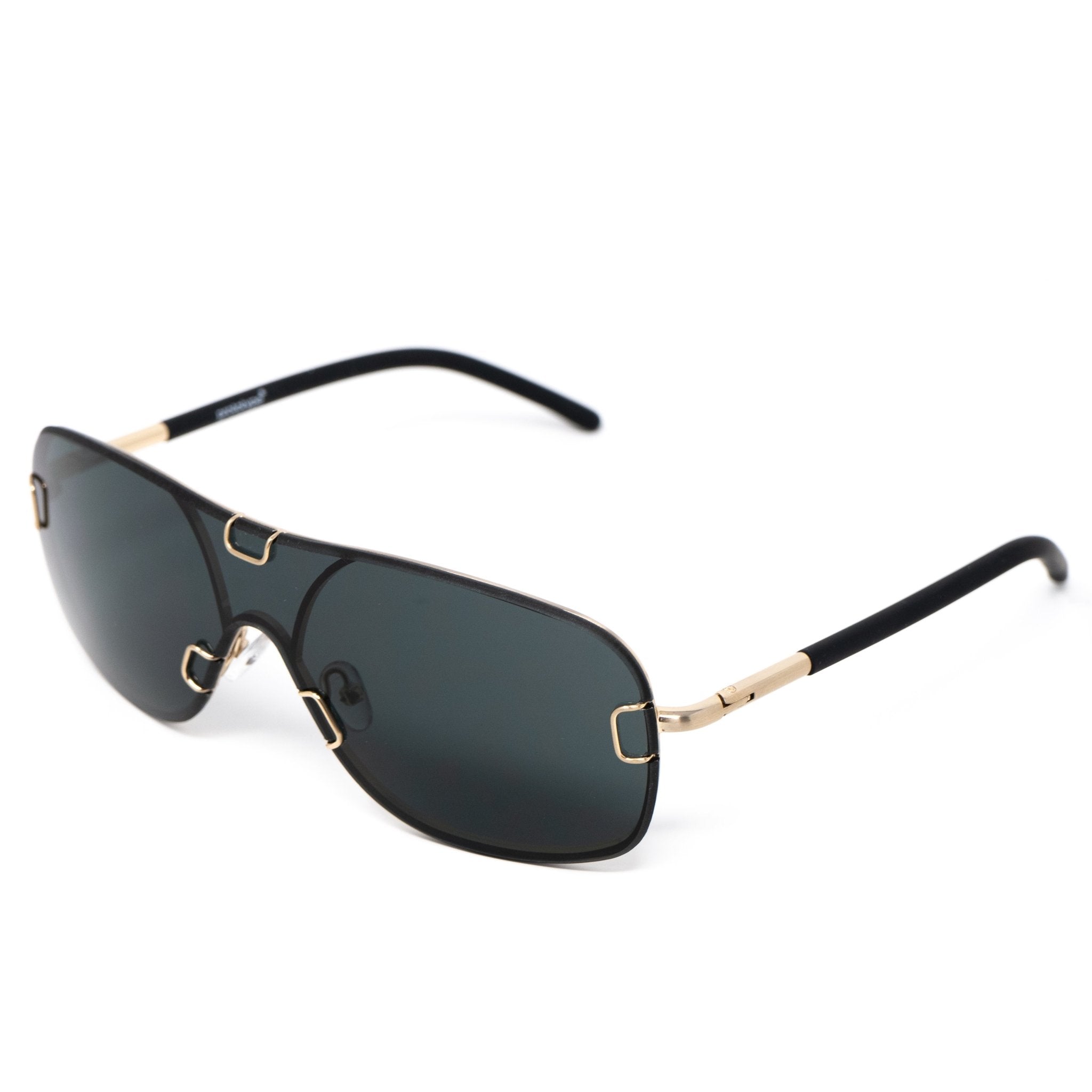 Yohji Yamamoto Unisex Sunglasses Brushed Gold and Grey Lenses Category 4 - YY10ROCKERC2SUN - Watches & Crystals