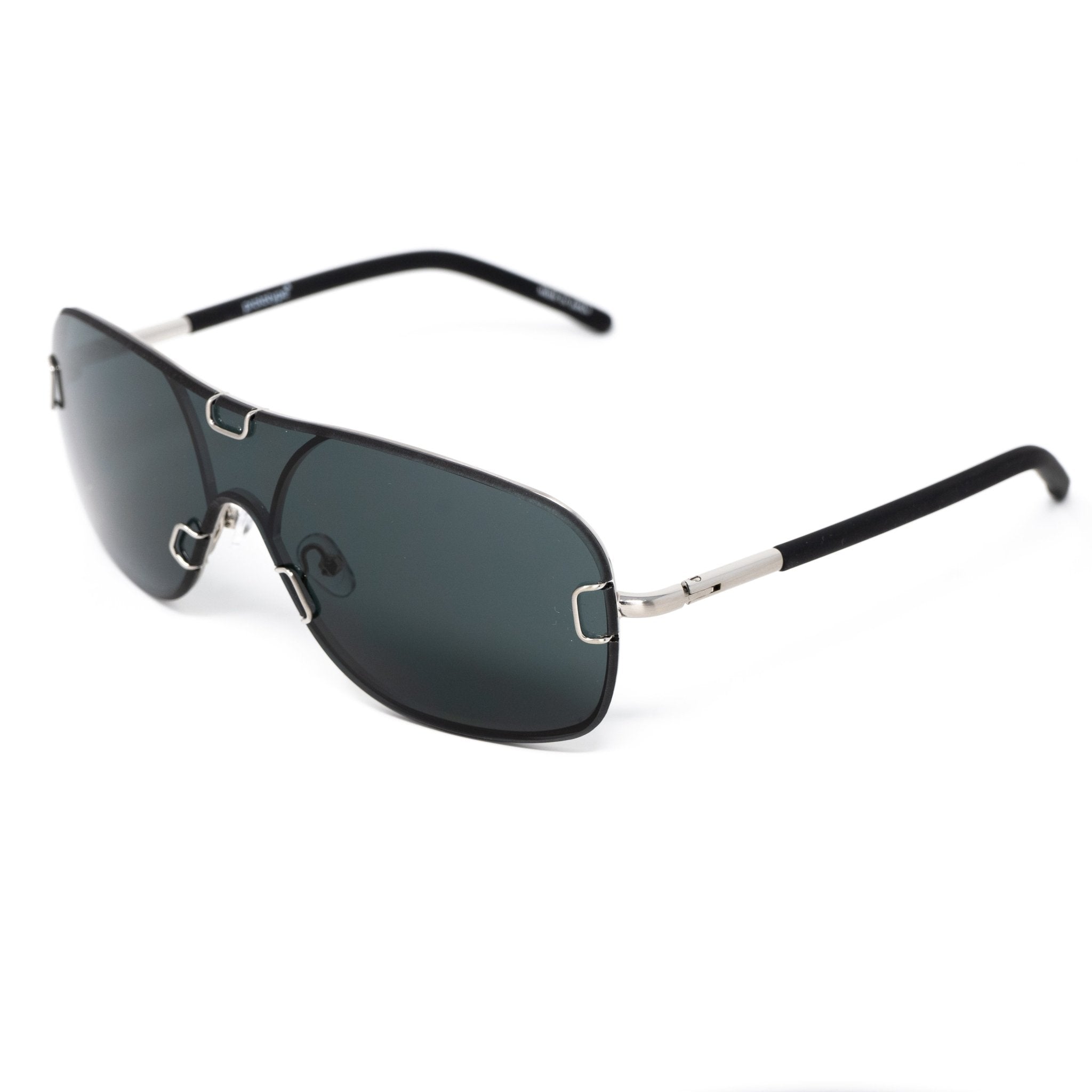 Yohji Yamamoto Unisex Sunglasses Brushed Silver and Grey Lenses Category 4 - YY10ROCKERC1SUN - Watches & Crystals