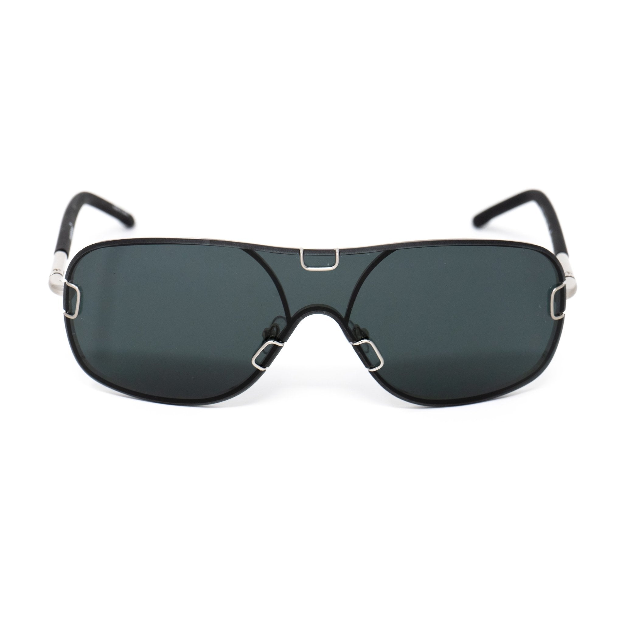 Yohji Yamamoto Unisex Sunglasses Brushed Silver and Grey Lenses Category 4 - YY10ROCKERC1SUN - Watches & Crystals