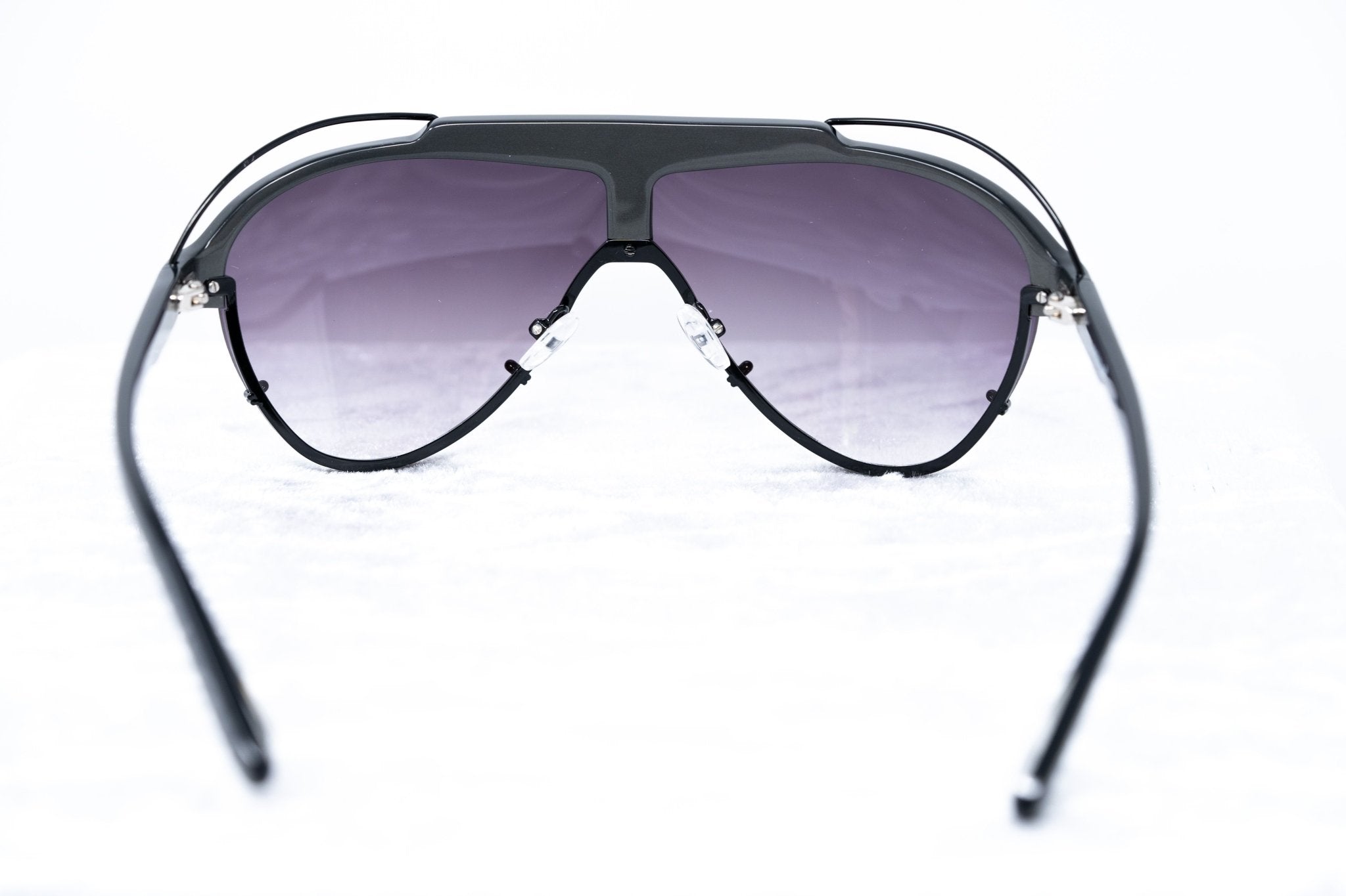 Yohji Yamamoto Unisex Sunglasses Dark Grey/Black and Purple Graduated Lenses - YY11ASTRONAUTC3SUN - Watches & Crystals