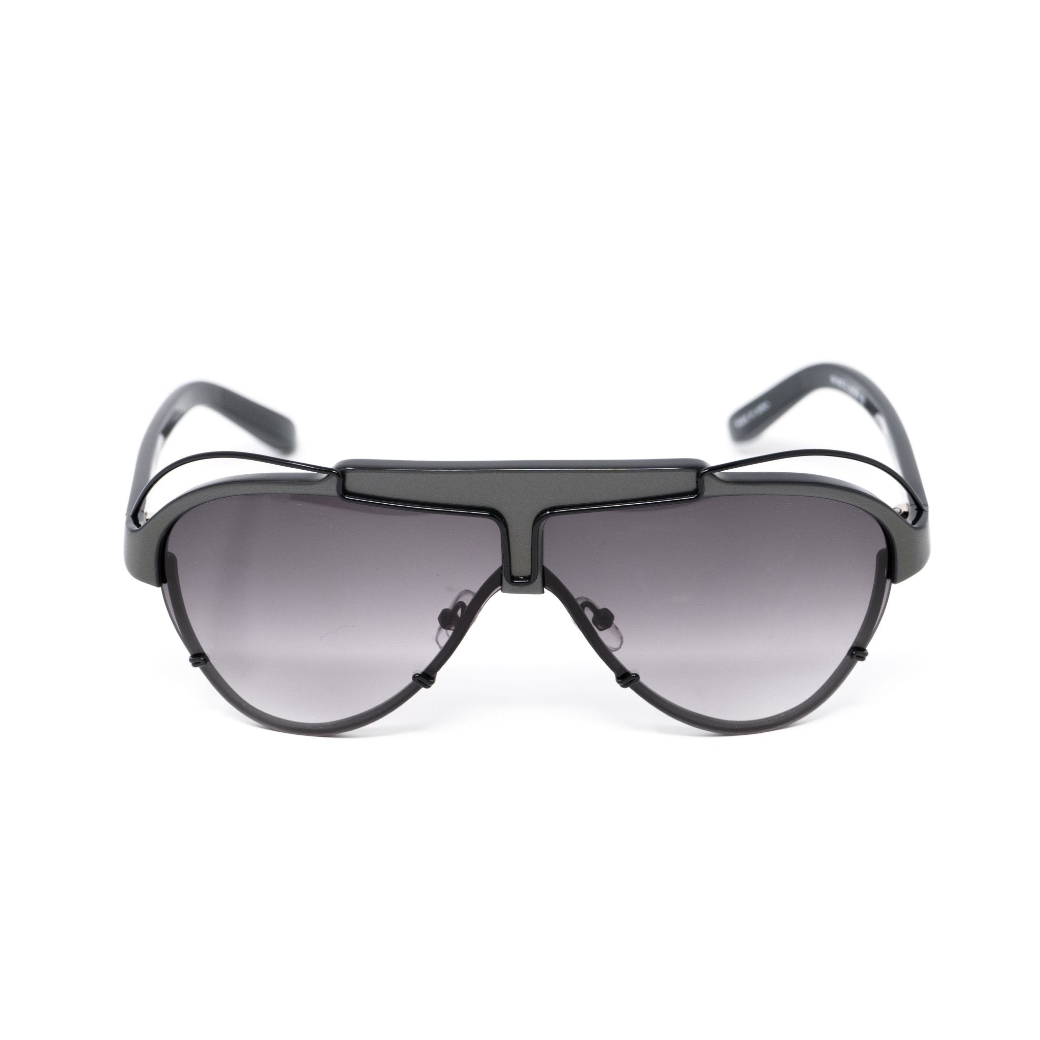 Yohji Yamamoto Unisex Sunglasses Dark Grey/Black and Purple Graduated Lenses - YY11ASTRONAUTC3SUN - Watches & Crystals