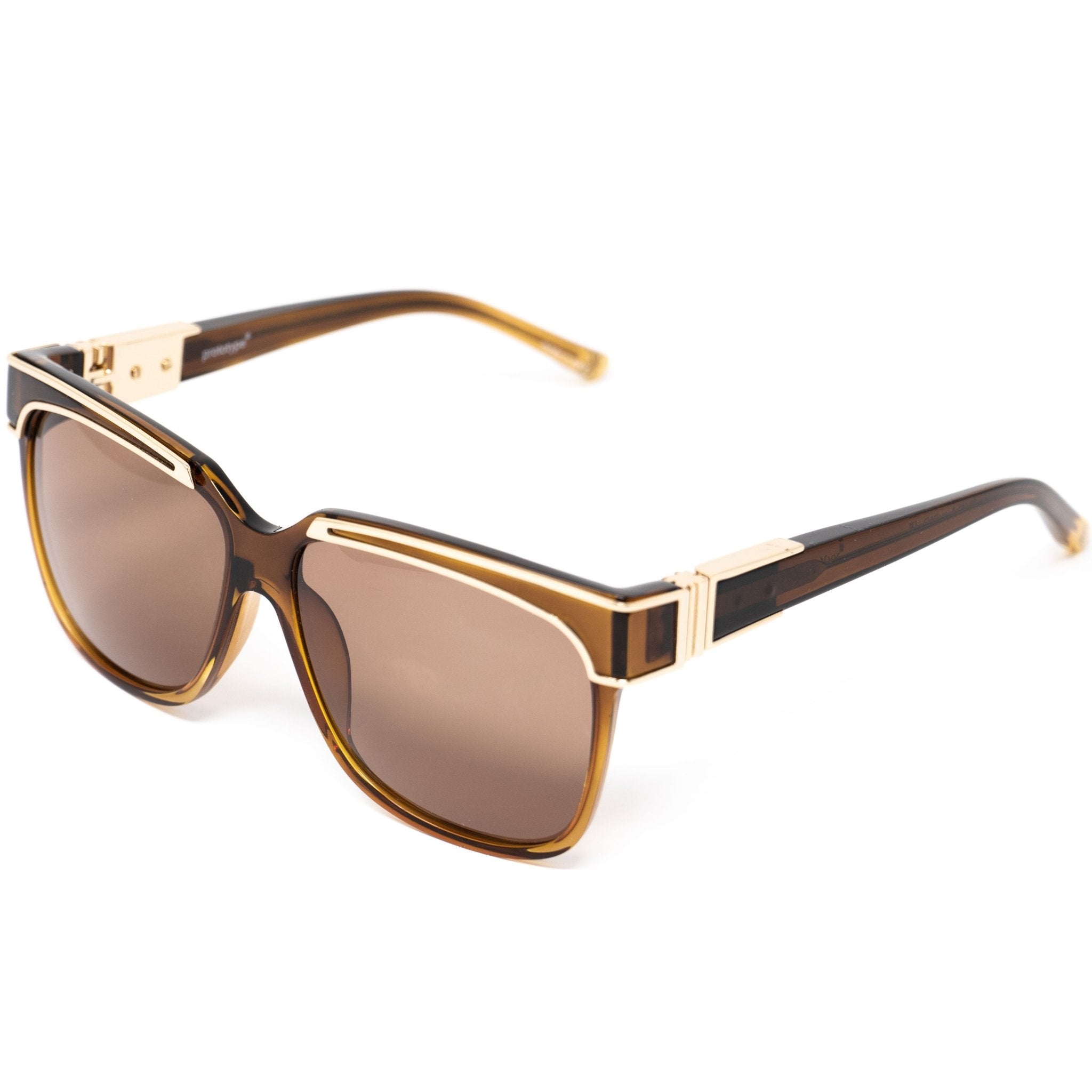 Yohji Yamamoto Unisex Sunglasses Rectangular Brown and Bronze Lenses Category 3 - YY16THORNC2SUN - Watches & Crystals