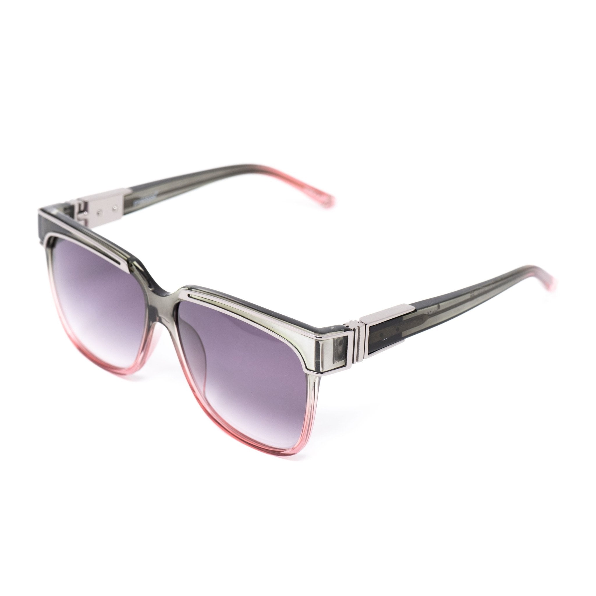 Yohji Yamamoto Unisex Sunglasses Rectangular Grey/Pink and Purple Lenses Category 3 - YY16THORNC4SUN - Watches & Crystals