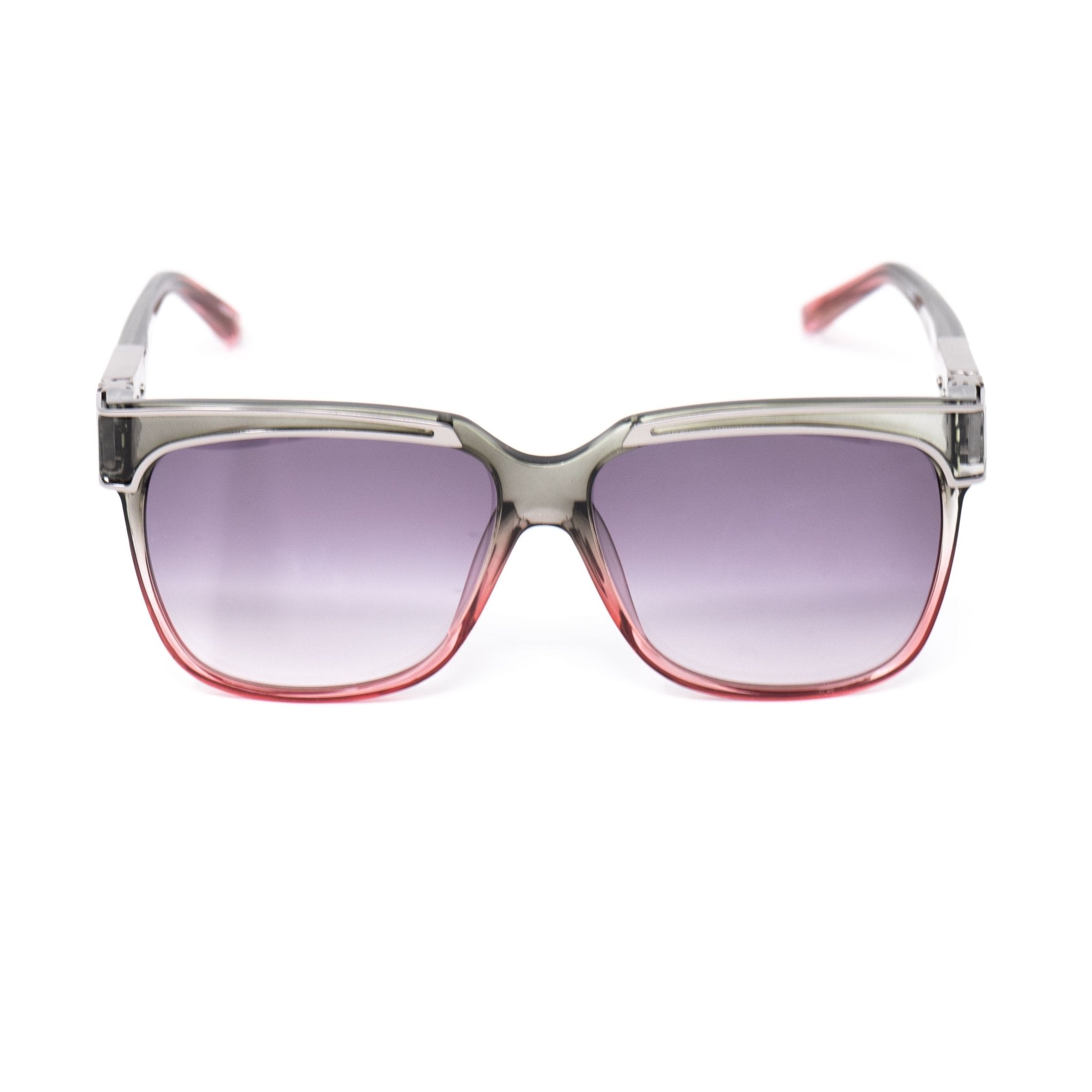 Yohji Yamamoto Unisex Sunglasses Rectangular Grey/Pink and Purple Lenses Category 3 - YY16THORNC4SUN - Watches & Crystals