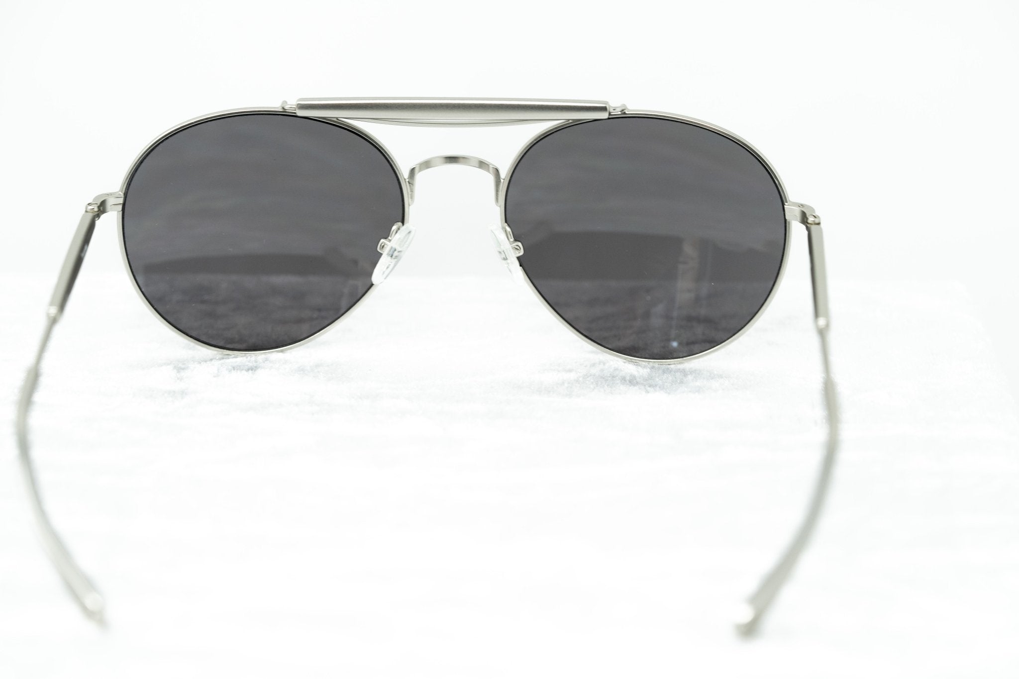 Yohji Yamamoto Unisex Sunglasses Round Silver and Dark Grey Lenses Category 3 - YY12RIDERC1SUN - Watches & Crystals