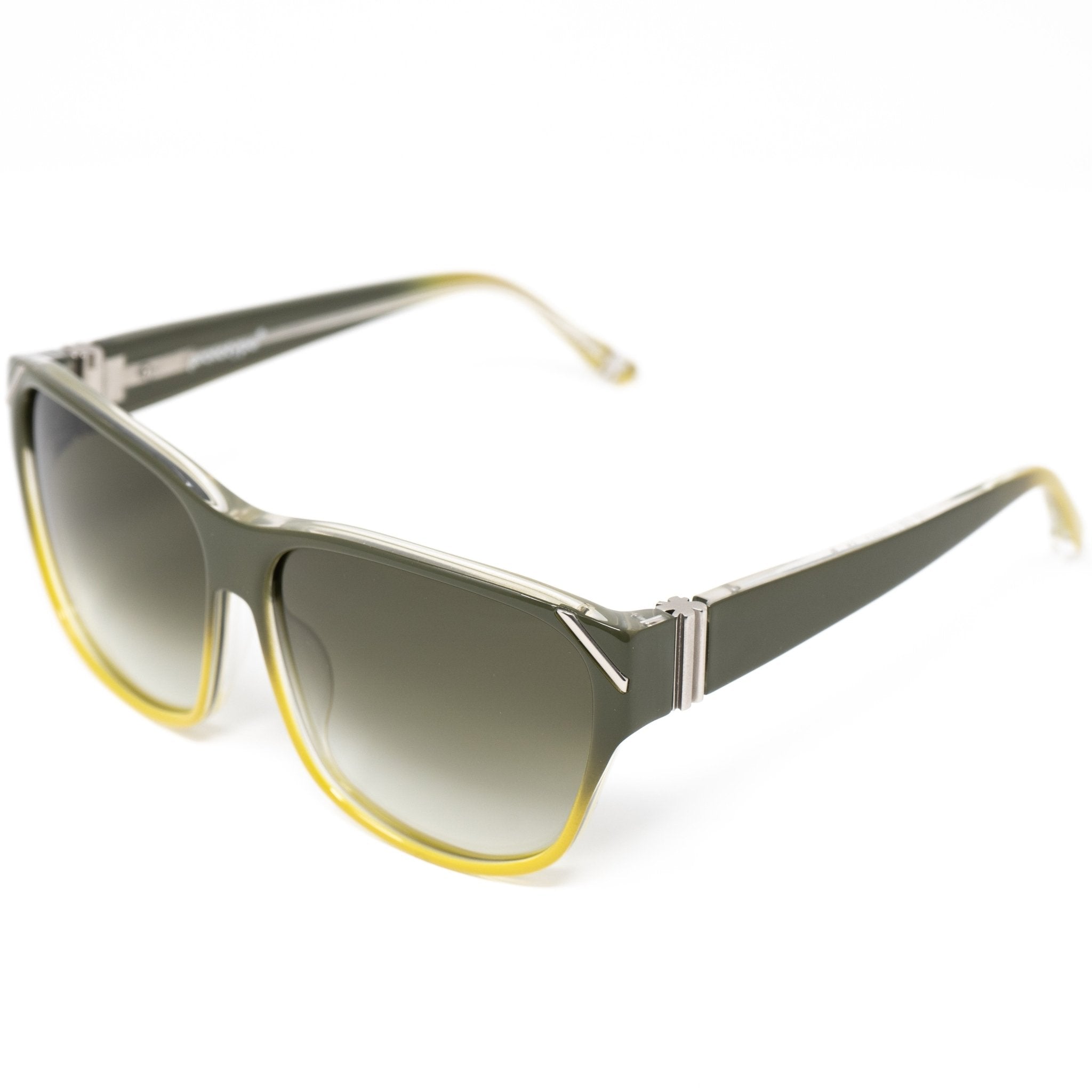 Yohji Yamamoto Unisex Sunglasses Square Green/Yellow and Green Lenses - YY15C1SUN - Watches & Crystals