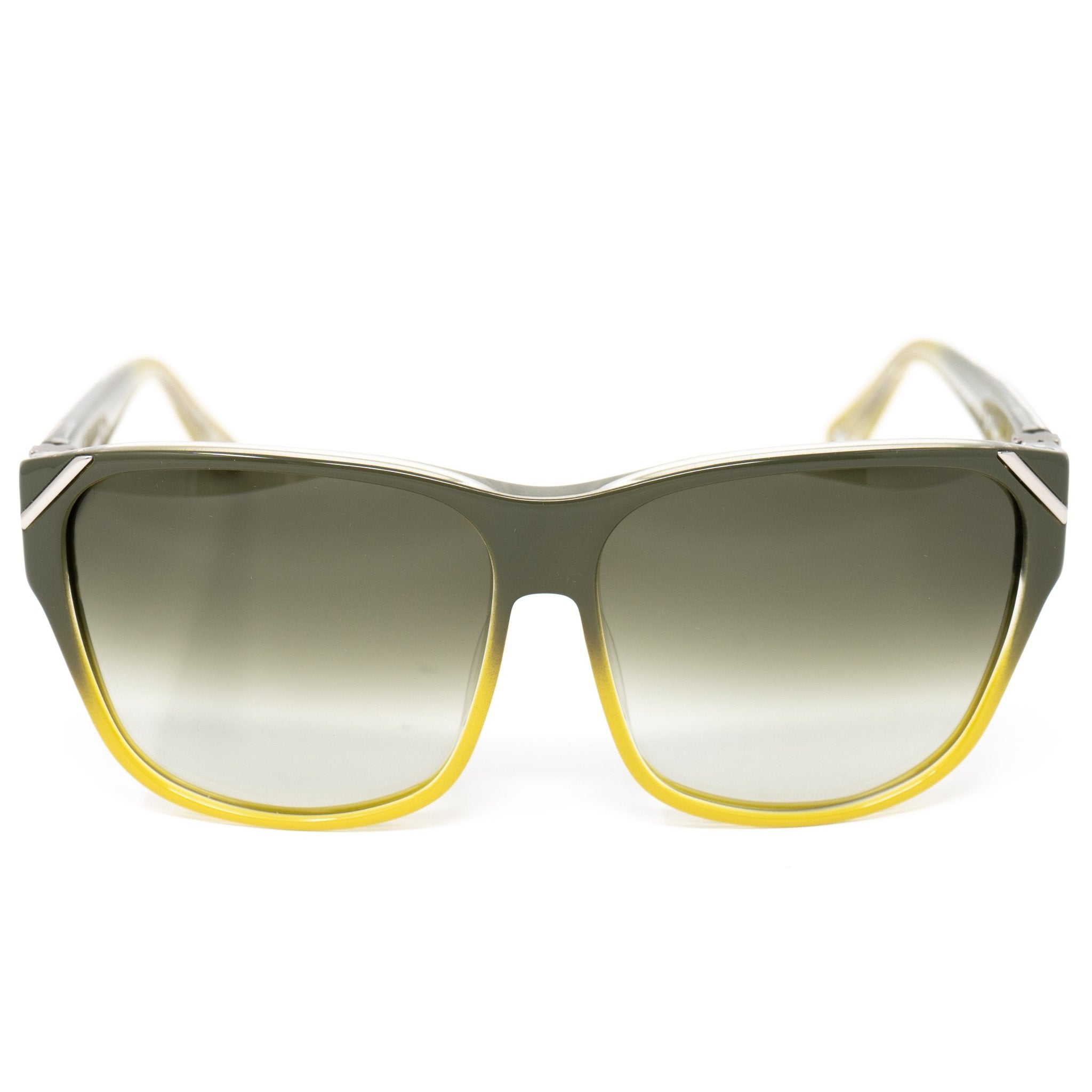 Yohji Yamamoto Unisex Sunglasses Square Green/Yellow and Green Lenses - YY15C1SUN - Watches & Crystals