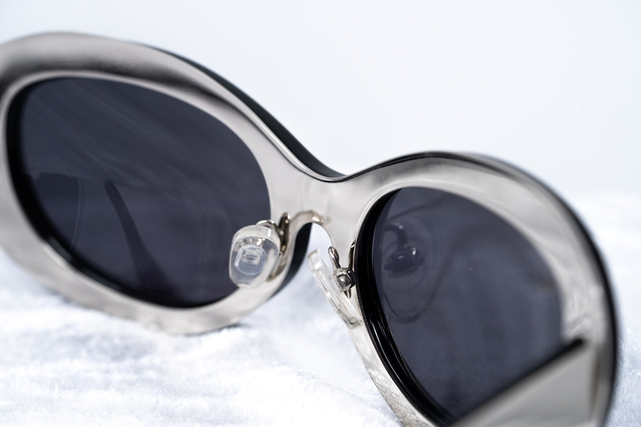 Yohji Yamamoto Women Sunglasses Cat Eye Black/Silver and Grey Lenses - 9YYHDRAGONFLYC1BLK - Watches & Crystals