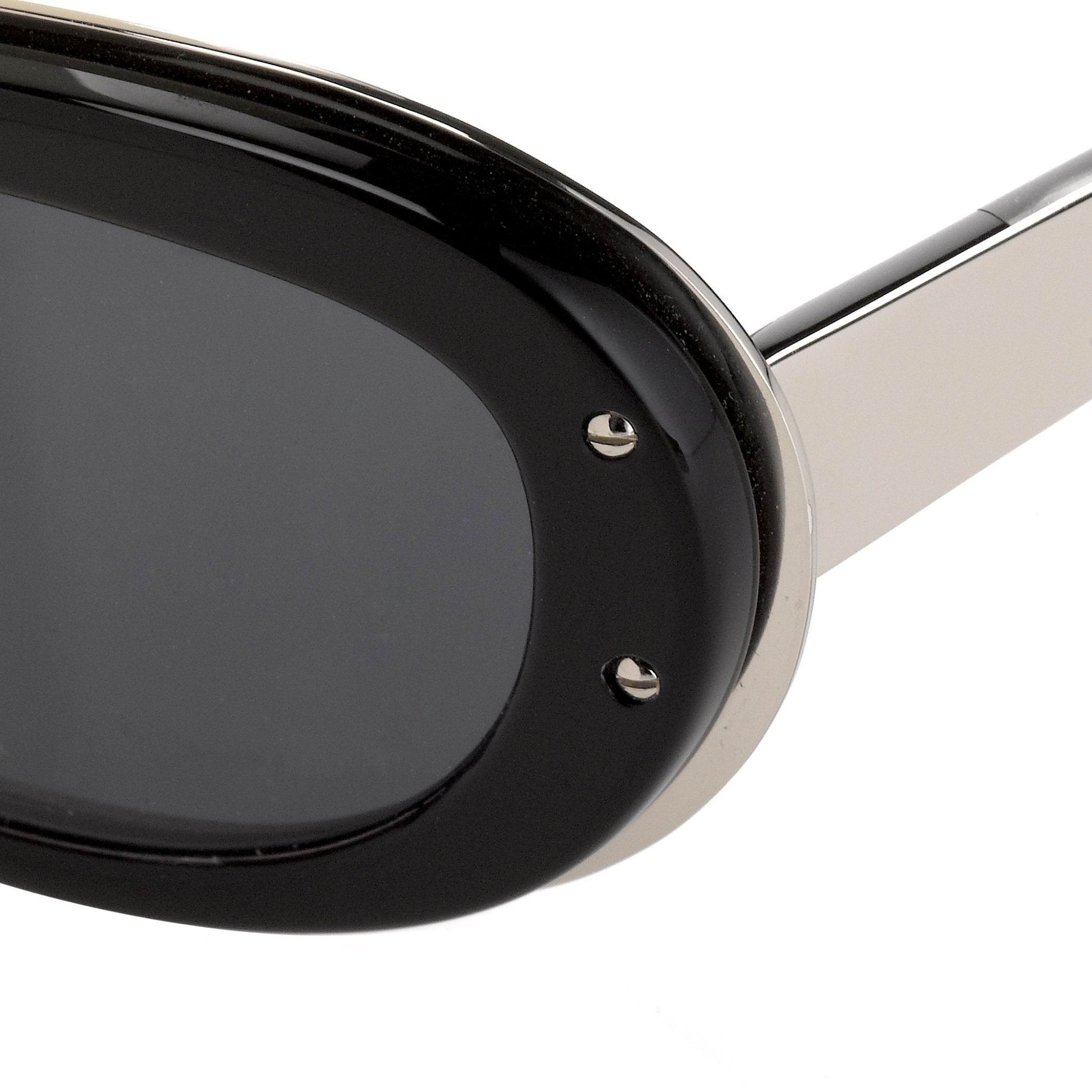 Yohji Yamamoto Women Sunglasses Cat Eye Black/Silver and Grey Lenses - 9YYHDRAGONFLYC1BLK - Watches & Crystals